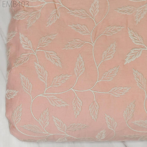 Embroidered Cotton Fabric by the Yard Indian Embroidery Sewing Fabric DIY Crafting Summer Women Dresses Costumes Doll Bag Home Decor Curtain