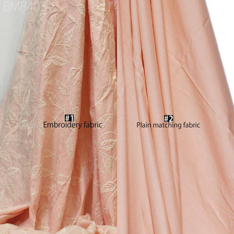 Embroidered Cotton Fabric by the Yard Indian Embroidery Sewing Fabric DIY Crafting Summer Women Dresses Costumes Doll Bag Home Decor Curtain