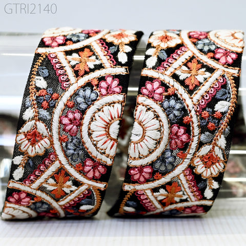 9 Yard Butterfly Indian 5 CM Trim Embellishments Embroidery Sari Trimmings Saree Border Ribbon for Hairbands Sewing Crafting Home Décor