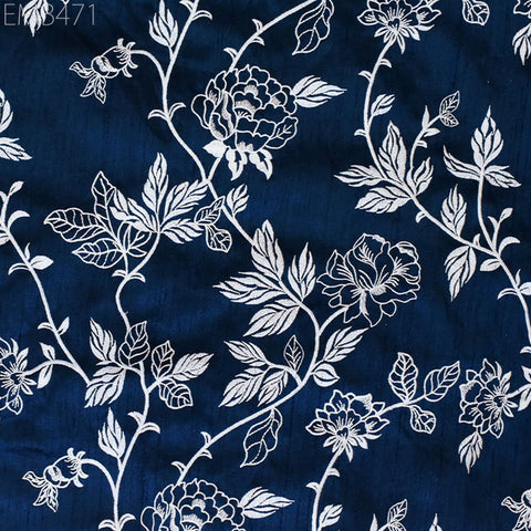 Indian Embroidered by the yard Fabric Sewing DIY Crafting Embroidery Wedding Dresses Fabric Costumes Dolls Bags Cushion Covers Table Runners