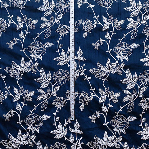 Indian Embroidered by the yard Fabric Sewing DIY Crafting Embroidery Wedding Dresses Fabric Costumes Dolls Bags Cushion Covers Table Runners