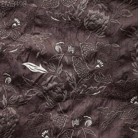 Old Lavender Embroidered Fabric by the yard Sewing Dress Material Indian Embroidery Wedding Outfit Dress Costumes Blazers Nehru Collar Coat