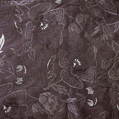 Old Lavender Embroidered Fabric by the yard Sewing Dress Material Indian Embroidery Wedding Outfit Dress Costumes Blazers Nehru Collar Coat