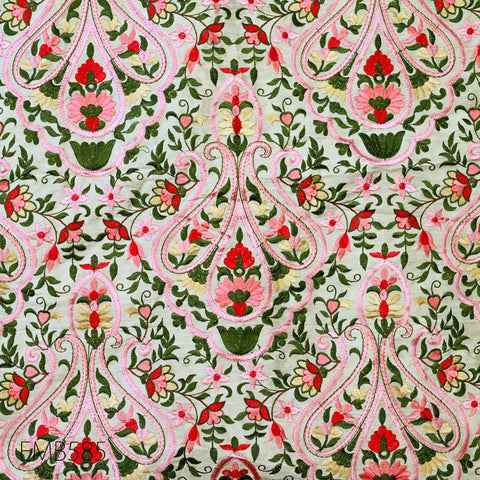 Embroidered Fabric by the yard Sewing DIY Crafting Indian Embroidery Wedding Dress Costumes Dolls Cushion Covers Table Runner Blouses Blazer