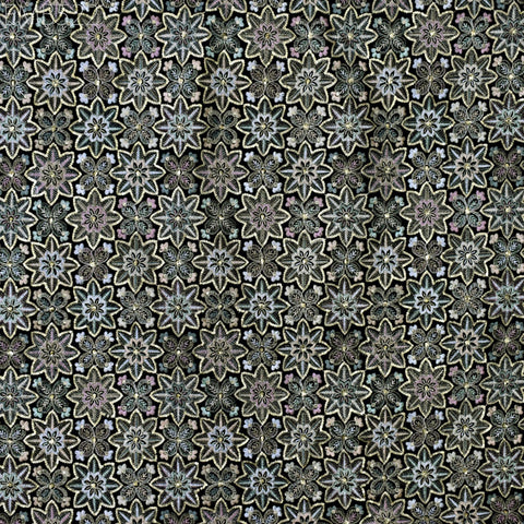 Black Indian Embroidered Velvet Fabric by the yard Sewing DIY Crafting Wedding Dress Costumes Doll Bags Cushion Covers Table Runner Quilting