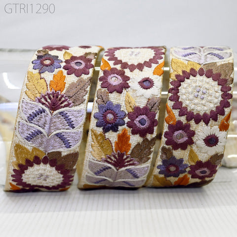 9 Yard Indian 4 Cm Trim Dresses Sari Border DIY Crafting Ribbon Sewing Fabric Embroidered Decorative Costumes Cushion Curtain Home Trimming