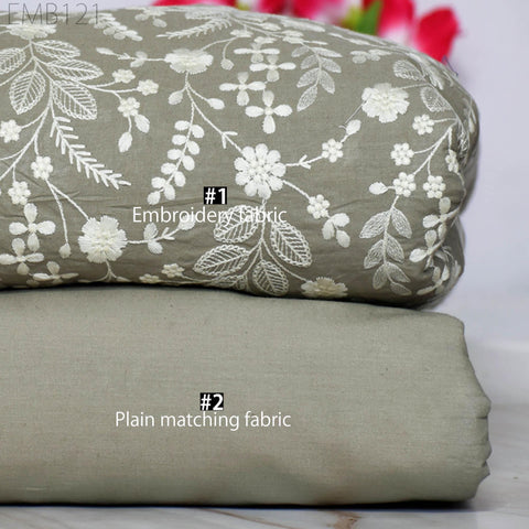 Embroidered Fabric Indian Embroidery Cotton Fabric by the Yard Sewing Fabric DIY Crafting Summer Women Dresses Costumes Doll Bag Home Decor