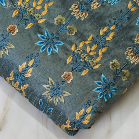 Indian Embroidery Fabric by the yard Sewing DIY Crafting Embroidered Wedding Dresses Fabric Costumes Dolls Bags Cushion Covers Table Runners