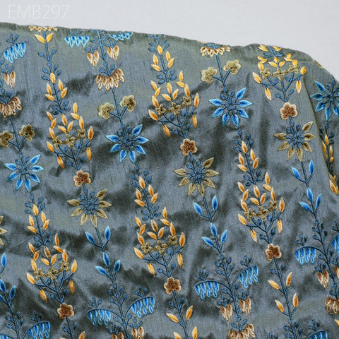 Indian Embroidery Fabric by the yard Sewing DIY Crafting Embroidered Wedding Dresses Fabric Costumes Dolls Bags Cushion Covers Table Runners