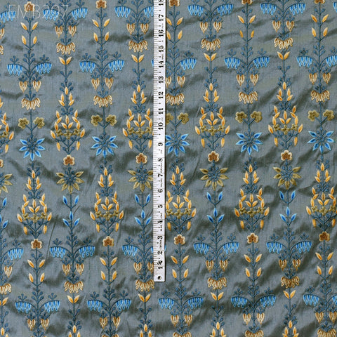 Indian Embroidery Fabric by the yard Sewing DIY Crafting Embroidered Wedding Dresses Fabric Costumes Dolls Bags Cushion Covers Table Runners