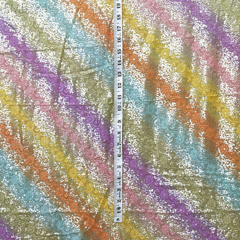Sequin Embroidery Fabric by the Yard Indian Georgette Saree Embroidered Crafting Sewing Sequined Wedding Dress Costumes Doll Making