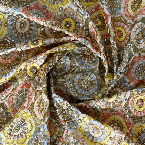 Indian Embroidery Cotton Fabric by the Yard Embroidered Wedding Dress Party Costumes Dolls Bags Cushions Table Runner Sewing DIY Crafting