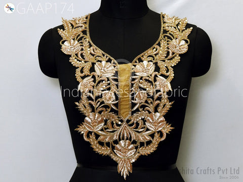 Sequins Patches, Decorated Beaded Patches, Lehenga Patches, Festive Wear Patches, Designer Patches, Designer Wedding Dresses neckline