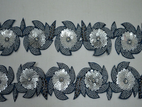 Beaded sari ribbon, embellishment borders, bridal dresses tape, bridal sequins trim, wholesale exclusive borders