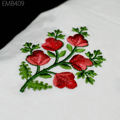Floral Embroidered Cotton Fabric by the Yard Indian Embroidery Sewing DIY Crafting Women Summer Dresses Costumes Tote Bag Home Decor Curtain