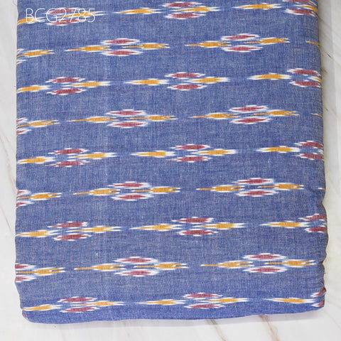 Blue Indian Ikat Cotton Fabric by yard Homespun Handwoven Cushion Covers Crafting Summer Women Pajamas Kids Shorts Sewing Kitchen Curtains