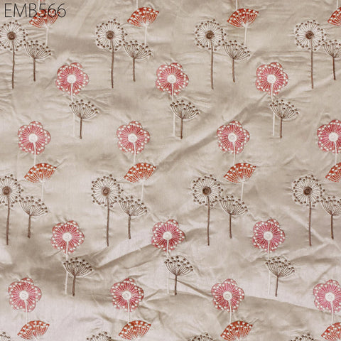 Embroidered Fabric by the yard Sewing DIY Crafting Indian Embroidery Wedding Dress Costumes Dolls Bags Cushion Covers Table Runners Blouses