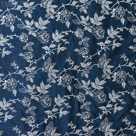 Indian Embroidered by the yard Fabric Sewing DIY Crafting Embroidery Wedding Dresses Fabric Costumes Dolls Bags Cushion Covers Table Runners