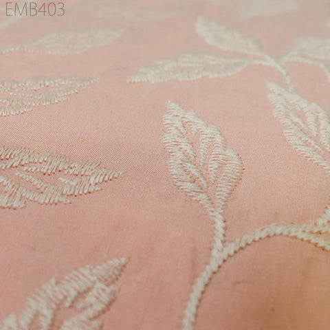 Embroidered Cotton Fabric by the Yard Indian Embroidery Sewing Fabric DIY Crafting Summer Women Dresses Costumes Doll Bag Home Decor Curtain