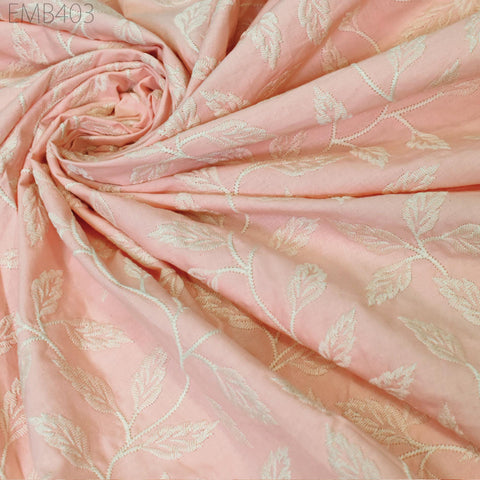 Embroidered Cotton Fabric by the Yard Indian Embroidery Sewing Fabric DIY Crafting Summer Women Dresses Costumes Doll Bag Home Decor Curtain