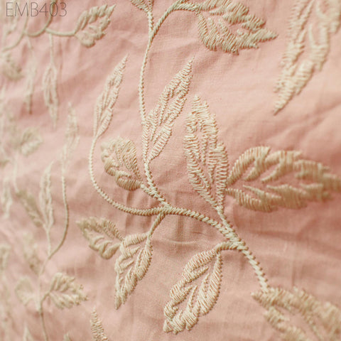 Embroidered Cotton Fabric by the Yard Indian Embroidery Sewing Fabric DIY Crafting Summer Women Dresses Costumes Doll Bag Home Decor Curtain