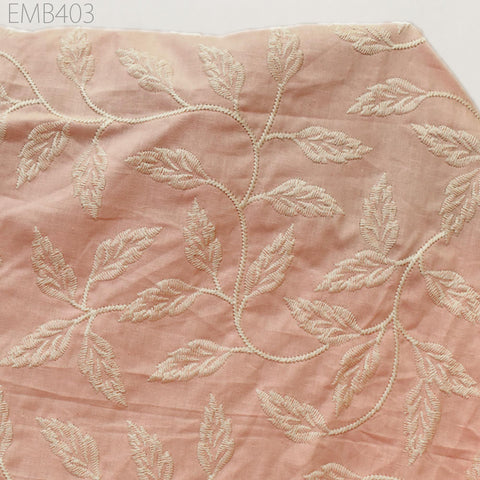 Embroidered Cotton Fabric by the Yard Indian Embroidery Sewing Fabric DIY Crafting Summer Women Dresses Costumes Doll Bag Home Decor Curtain