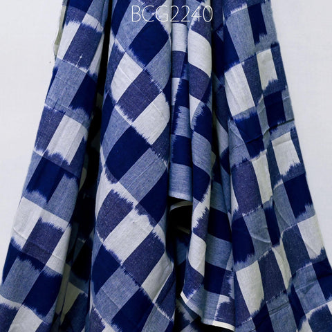 Blue Ikat Fabric Yardage Handloom Upholstery Fabric Cotton sold by yard Ikat Home Decor Bedcovers Tablecloth Draperies Pillowcases