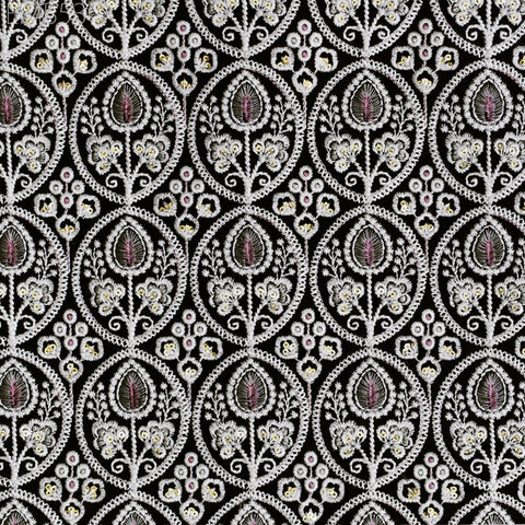 Embroidered Fabric by the yard Sewing DIY Crafting Indian Embroidery Wedding Dress Costumes Dolls Bags Cushion Covers Table Runners Blouses