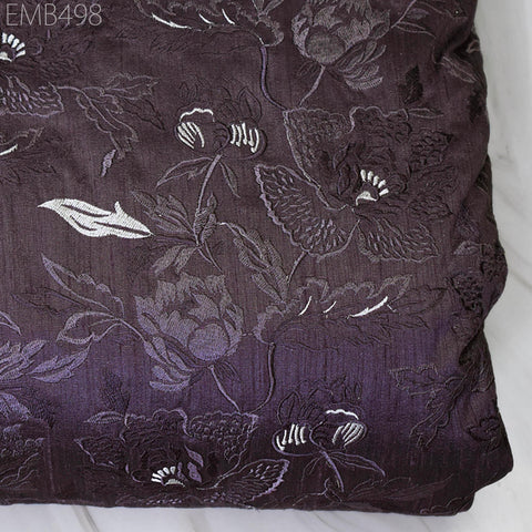 Old Lavender Embroidered Fabric by the yard Sewing Dress Material Indian Embroidery Wedding Outfit Dress Costumes Blazers Nehru Collar Coat