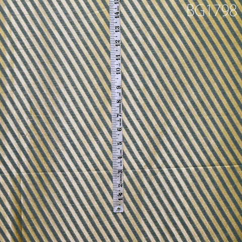 Indian Grey Benarse Wedding Dress Brocade Fabric by the yard Diagonal Stripes Banarasi Sewing Material Costume Crafting Home Décor Drapery