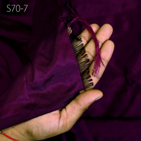 80gsm Iridescent Violet Black Indian Pure Silk Fabric by the yard Soft Silk Curtains Scarf Costume Apparels Wedding Evening Dresses Dolls