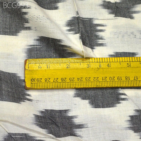 Ikat Fabric Handloom Ikat Cotton Fabric by the yard Handwoven Ikat Fabric Cushion Covers Grey Off White Fabric Home Decor Furnishing Curtain