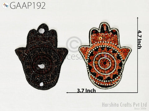 Embroidered Sequin Patches 4.7 Inch x Width 3.7 inch, Patches Appliques All-Seeing Eye Patch Sequins Appliques Beaded Applique