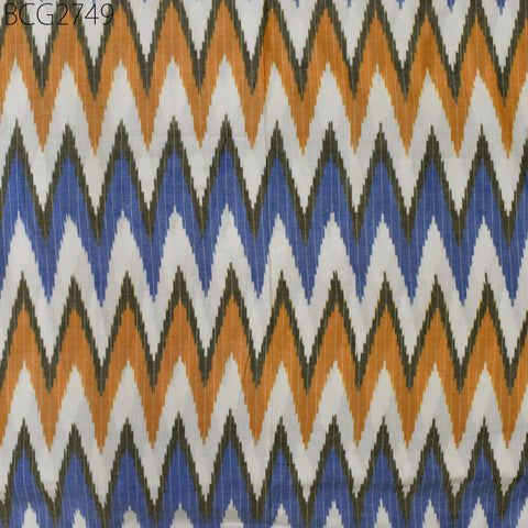 Handloom Indian Ikat Cotton Fabric: Yarn-Dyed, Soft Medium-Weight (Sold by Yard)