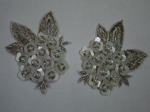 Sequin Zardozi Gold Applique Beaded Appliques Handcrafted Appliques, Scrap-booking Appliques