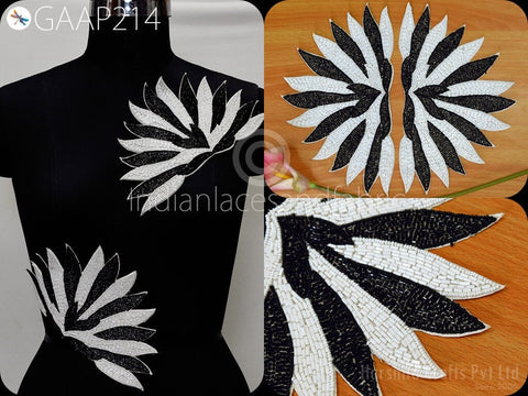 Beaded Patches Sew on Dresses Denim Jackets Embroidered Handcrafted Patch Decorative Appliques