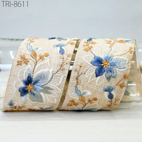 9 Yard Embroidery 6 cm Border Embellish Embroidered Fabric Trims Saree Ribbon Crafting Stage Costume Sewing Wedding Home Decor Trimming Tape