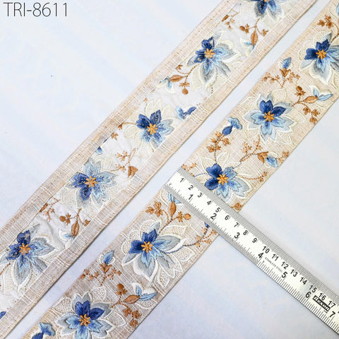 9 Yard Embroidery 6 cm Border Embellish Embroidered Fabric Trims Saree Ribbon Crafting Stage Costume Sewing Wedding Home Decor Trimming Tape