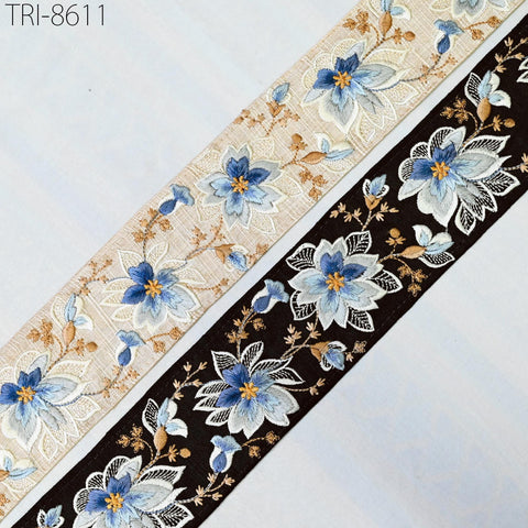 9 Yard Embroidery 6 cm Border Embellish Embroidered Fabric Trims Saree Ribbon Crafting Stage Costume Sewing Wedding Home Decor Trimming Tape