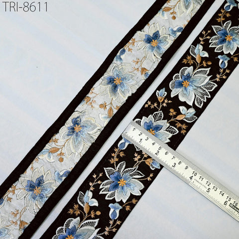 9 Yard Embroidery 6 cm Border Embellish Embroidered Fabric Trims Saree Ribbon Crafting Stage Costume Sewing Wedding Home Decor Trimming Tape