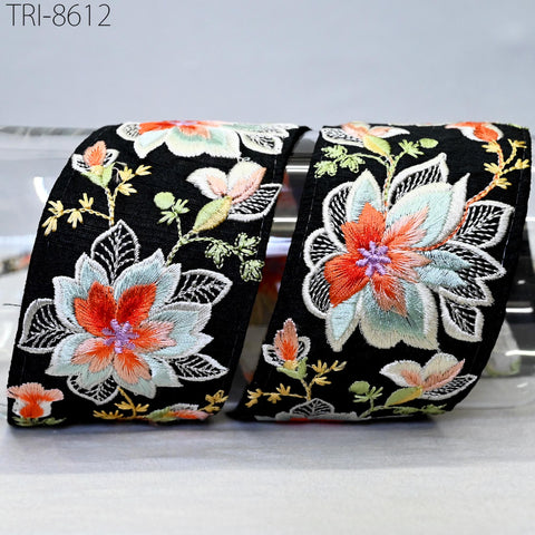 9 Yard Embroidery 6cm Border Embroidered Fabric Trim Saree Ribbon Crafting Sewing Beach Bag, Hats, Costumes, Christmas Home Decor Trim Tape