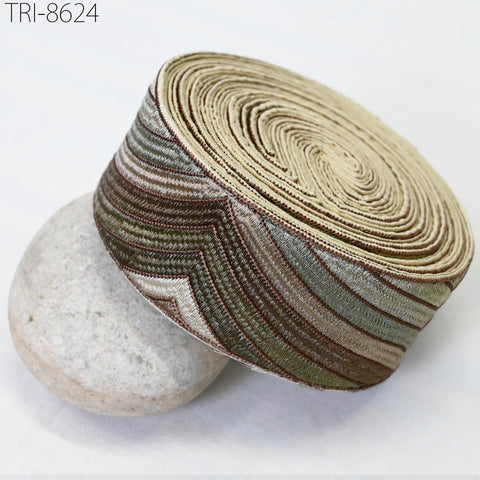 9 Yard Green Embroidery Trim Border Embroidered Saree Ribbon Crafting Sewing Accessories for Beach Bags, Hats, Costumes Christmas Home Decor