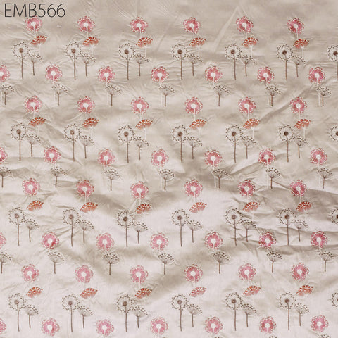 Embroidered Fabric by the yard Sewing DIY Crafting Indian Embroidery Wedding Dress Costumes Dolls Bags Cushion Covers Table Runners Blouses