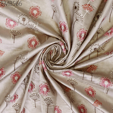 Embroidered Fabric by the yard Sewing DIY Crafting Indian Embroidery Wedding Dress Costumes Dolls Bags Cushion Covers Table Runners Blouses