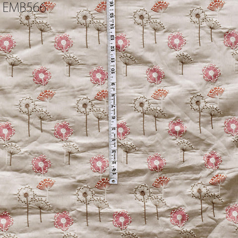 Embroidered Fabric by the yard Sewing DIY Crafting Indian Embroidery Wedding Dress Costumes Dolls Bags Cushion Covers Table Runners Blouses