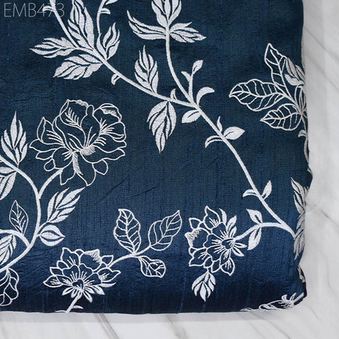 Indian Embroidered by the yard Fabric Sewing DIY Crafting Embroidery Wedding Dresses Fabric Costumes Dolls Bags Cushion Covers Table Runners