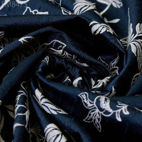 Indian Embroidered by the yard Fabric Sewing DIY Crafting Embroidery Wedding Dresses Fabric Costumes Dolls Bags Cushion Covers Table Runners