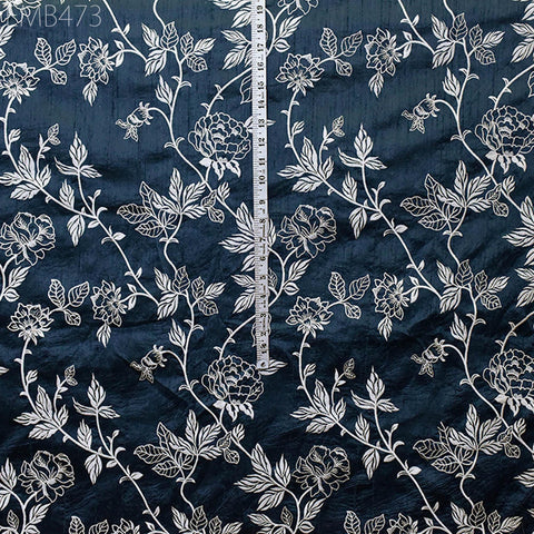 Indian Embroidered by the yard Fabric Sewing DIY Crafting Embroidery Wedding Dresses Fabric Costumes Dolls Bags Cushion Covers Table Runners