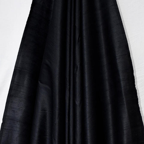 Indian Black Embroidered Fabric by the yard Sewing DIY Crafting Embroidery Wedding Dress Costumes Dolls Bags Cushions Table Runners Blouses