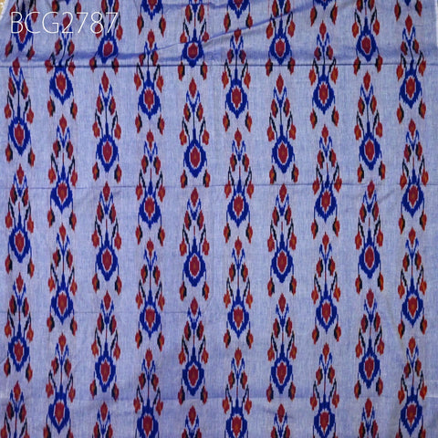 Blue Indian Ikat Cotton Fabric by yard Homespun Handwoven Cushion Covers Crafting Summer Women Pajamas Kids Shorts Sewing Kitchen Curtains